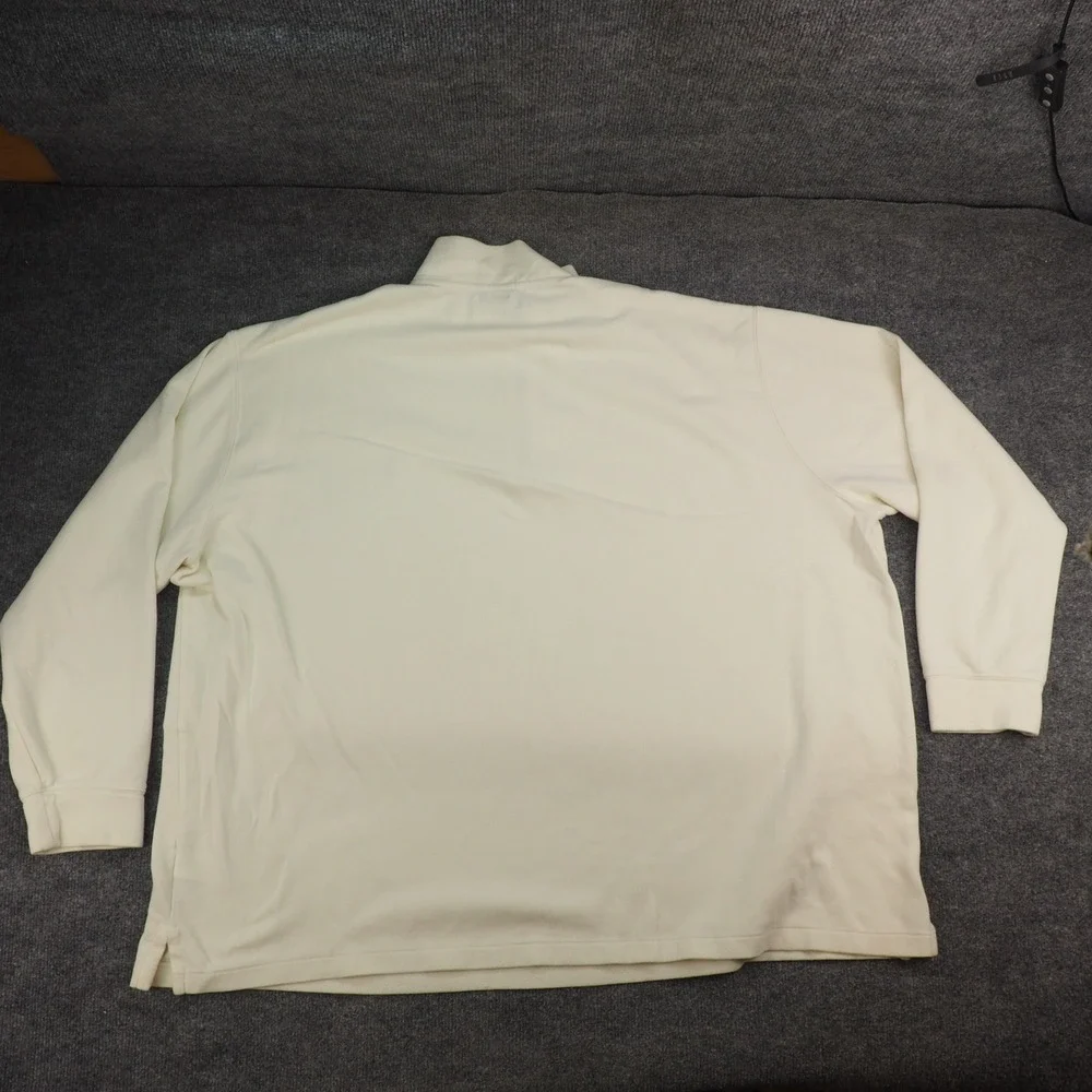 Polo Ralph Lauren Quarter Zip Mens 4XB Estate Rib Cream Solid Pullover Sweater